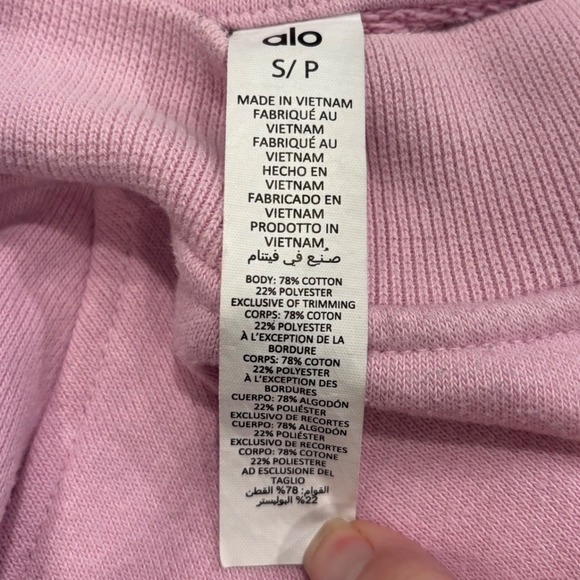 Alo Yoga Renown Crew Neck Pullover Sweatshirt Lavender Purple Womens - Picture 9 of 12